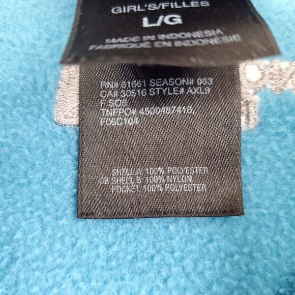 North Face zip up fleece jacket long sleeve girls - Picture 7 of 8